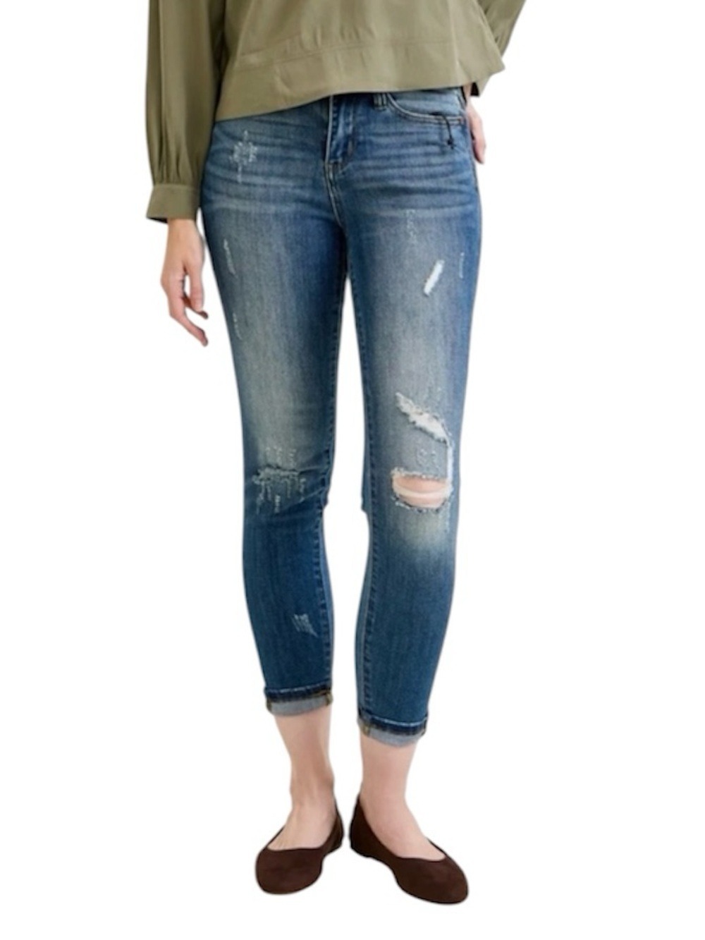 Judy Blue Angie Relaxed Fit Distressed Jeans JB8271DK Sz 15/32